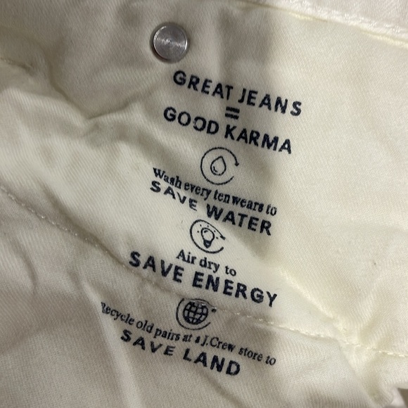 J. Crew Jeans Button Front White Denim Pencil Skirt Stretch - Picture 4 of 4